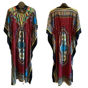 Ace Fashion drawstring full length swim coverup with head wrap